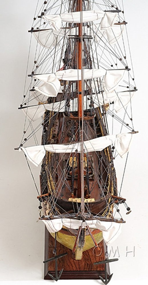 13" Unfinished Wood Hand Painted Model Boat HomeRoots