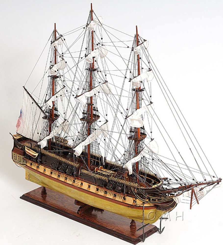 13" Unfinished Wood Hand Painted Model Boat HomeRoots