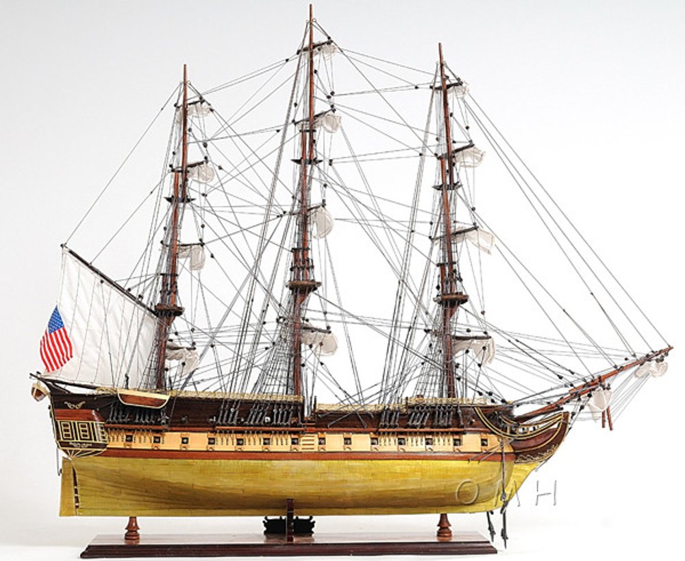 13" Unfinished Wood Hand Painted Model Boat HomeRoots