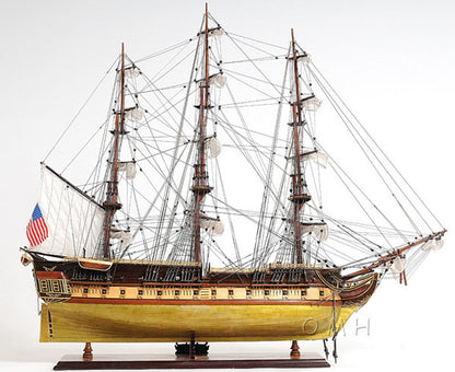 13" Unfinished Wood Hand Painted Model Boat HomeRoots