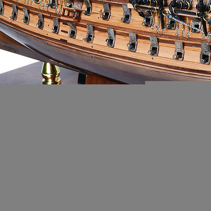 26" Unfinished Wood Hand Painted Model Boat HomeRoots