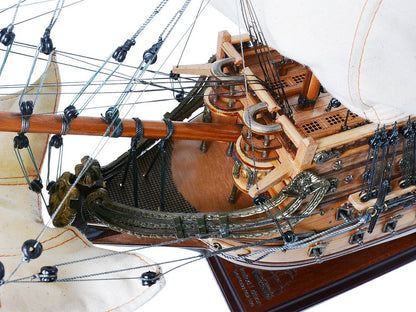 26" Unfinished Wood Hand Painted Model Boat HomeRoots