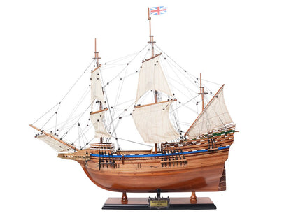 30" Unfinished Wood Hand Painted Model Boat HomeRoots