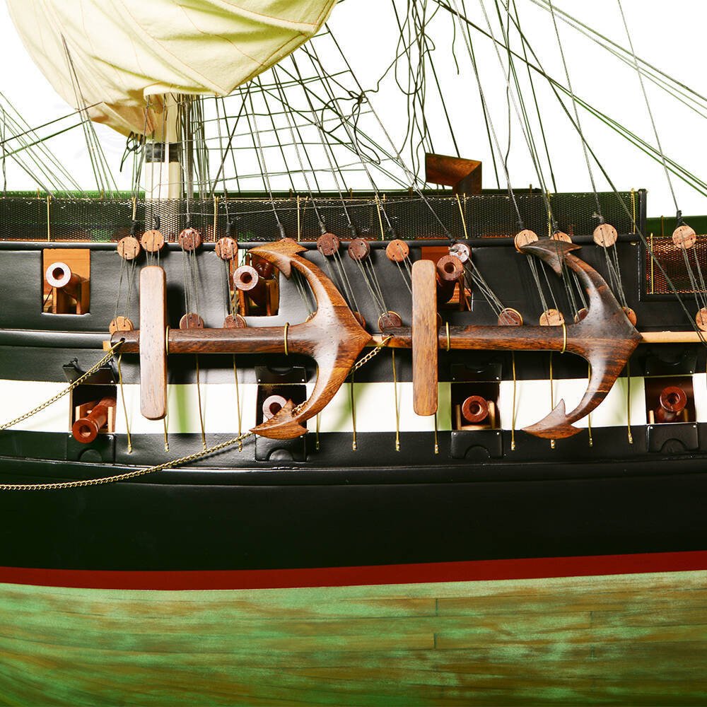 116" Unfinished Wood Hand Painted Model Boat HomeRoots