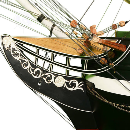 116" Unfinished Wood Hand Painted Model Boat HomeRoots