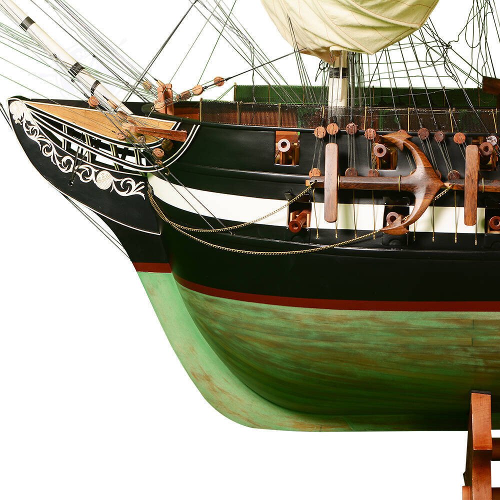 116" Unfinished Wood Hand Painted Model Boat HomeRoots