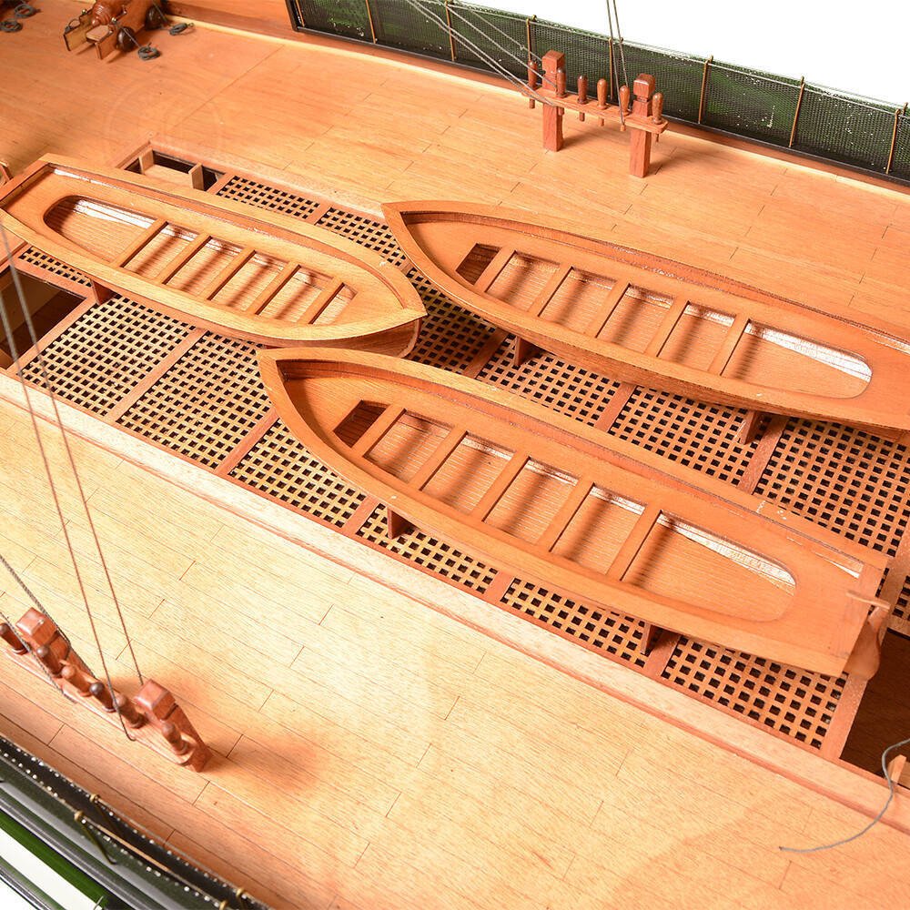 116" Unfinished Wood Hand Painted Model Boat HomeRoots