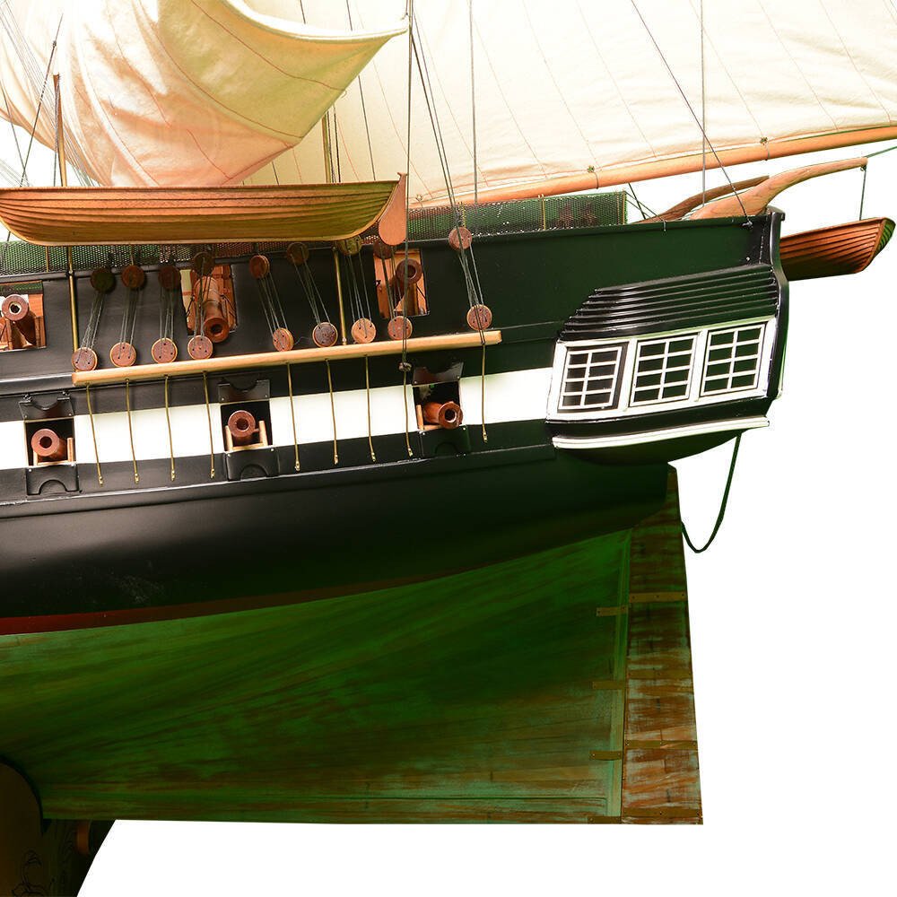 116" Unfinished Wood Hand Painted Model Boat HomeRoots