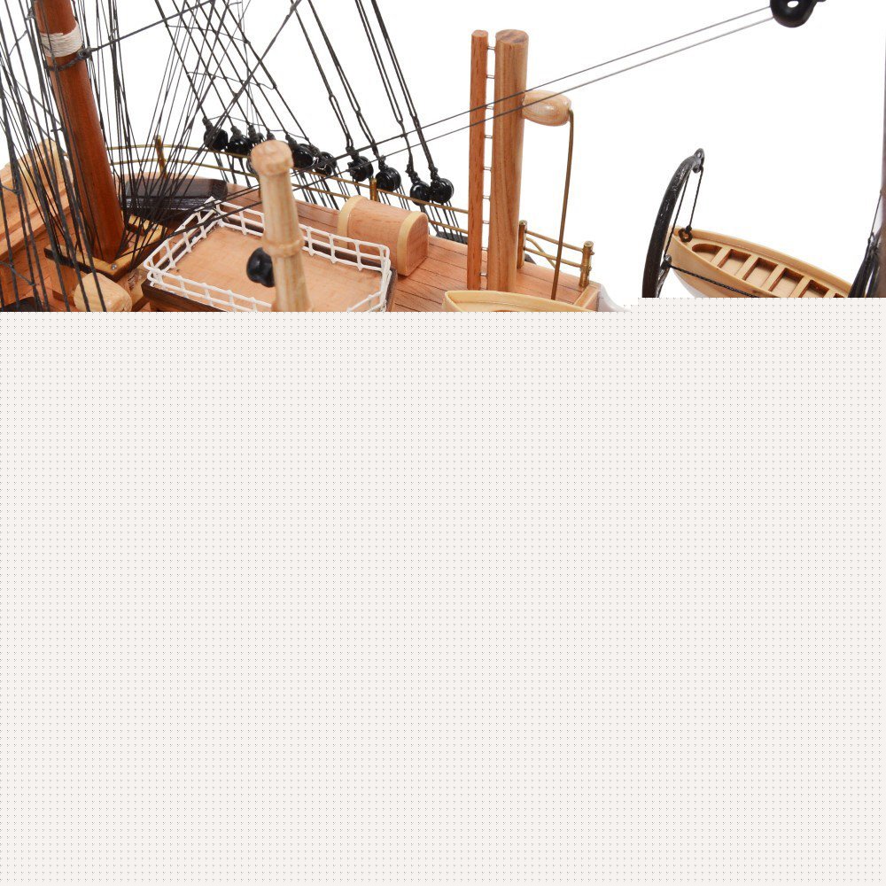 24" Unfinished Wood Hand Painted Model Boat HomeRoots