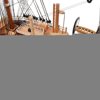 24" Unfinished Wood Hand Painted Model Boat HomeRoots