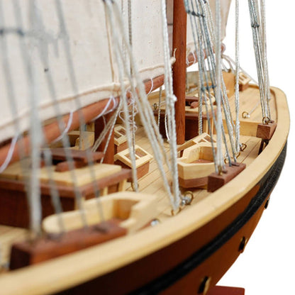 33" Unfinished Wood Hand Painted Model Boat HomeRoots