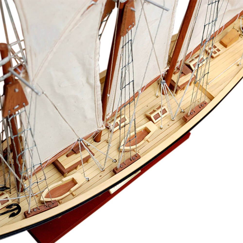 33" Unfinished Wood Hand Painted Model Boat HomeRoots