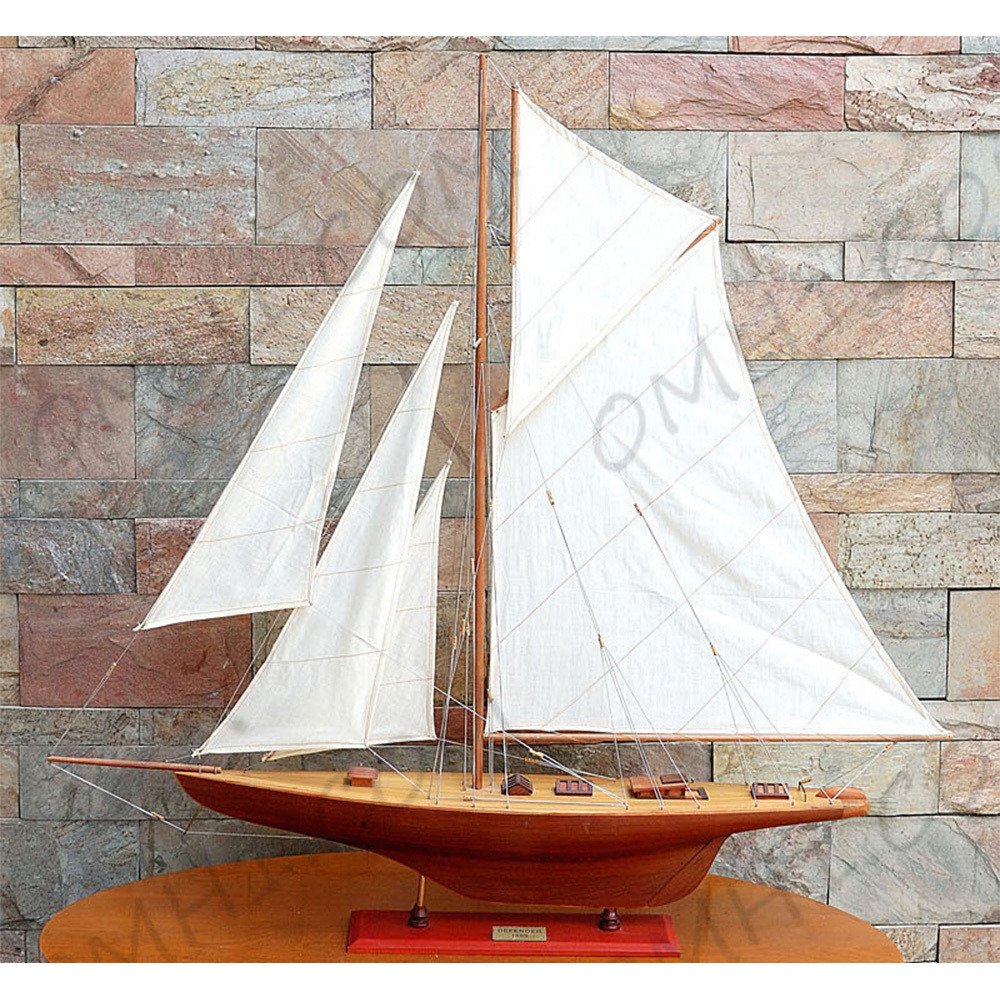 30" Unfinished Wood Hand Painted Model Boat HomeRoots