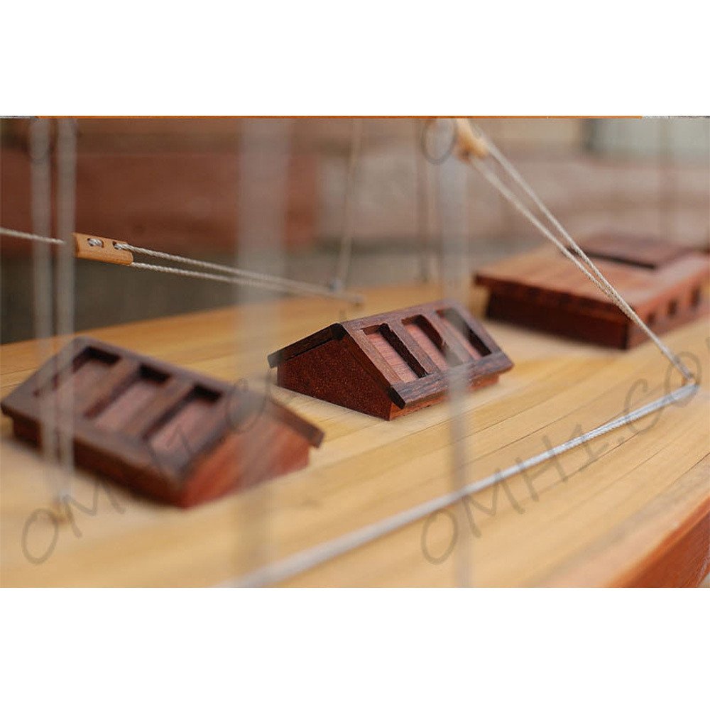 30" Unfinished Wood Hand Painted Model Boat HomeRoots