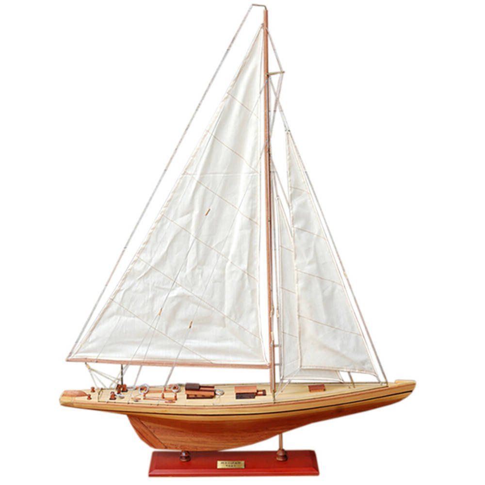 30" Unfinished Wood Hand Painted Model Boat HomeRoots