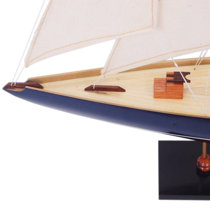 38" Unfinished Wood Hand Painted Model Boat HomeRoots