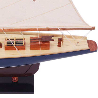 38" Unfinished Wood Hand Painted Model Boat HomeRoots