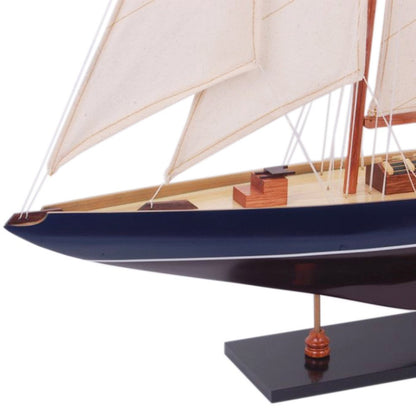 38" Unfinished Wood Hand Painted Model Boat HomeRoots