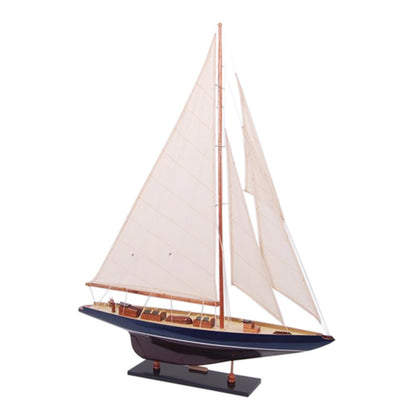 38" Unfinished Wood Hand Painted Model Boat HomeRoots