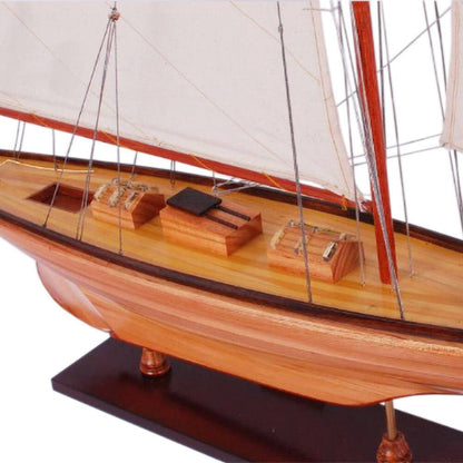 30" Unfinished Wood Hand Painted Model Boat HomeRoots