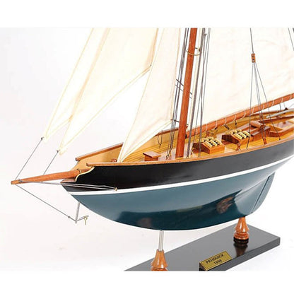 39" Unfinished Wood Hand Painted Model Boat HomeRoots