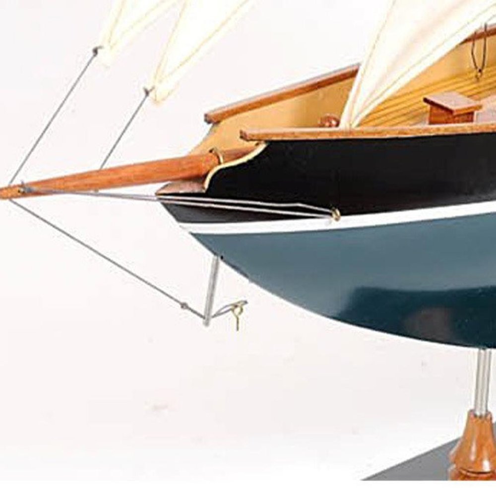 39" Unfinished Wood Hand Painted Model Boat HomeRoots