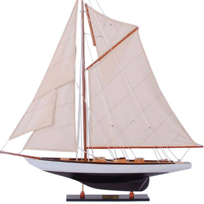 30" Unfinished Wood Hand Painted Model Boat HomeRoots