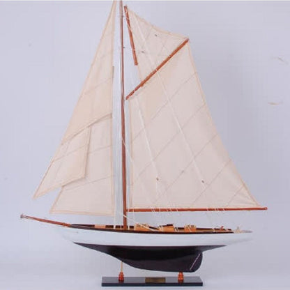 47" Unfinished Wood Hand Painted Model Boat HomeRoots