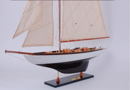 47" Unfinished Wood Hand Painted Model Boat HomeRoots