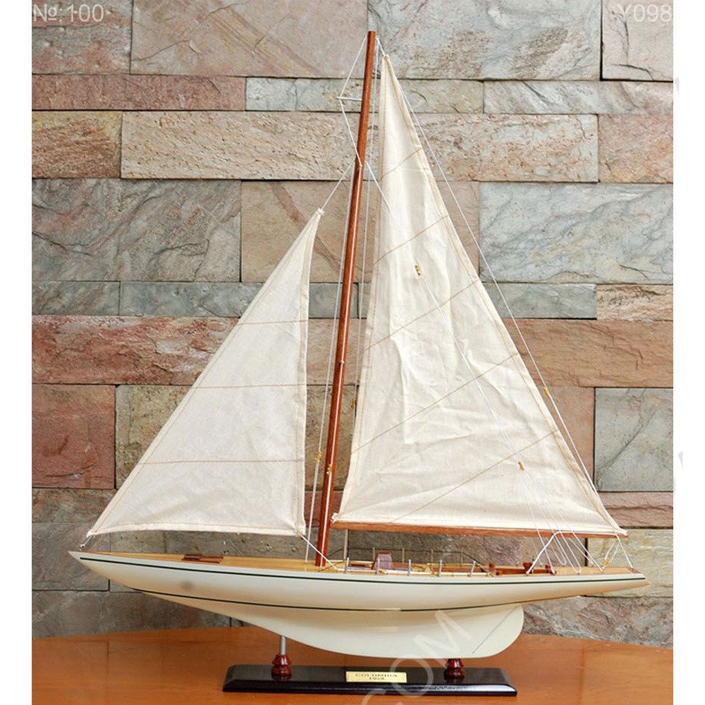 47" Unfinished Wood Hand Painted Model Boat HomeRoots