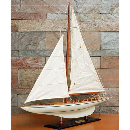 47" Unfinished Wood Hand Painted Model Boat HomeRoots