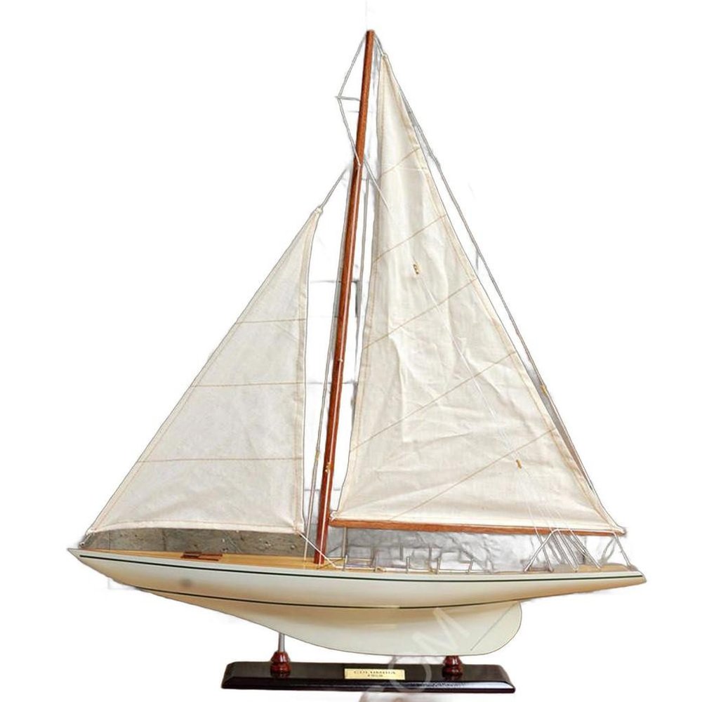 47" Unfinished Wood Hand Painted Model Boat HomeRoots