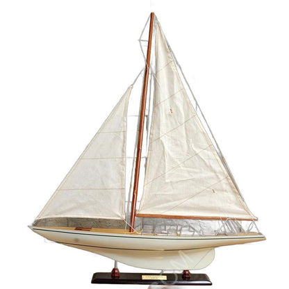 47" Unfinished Wood Hand Painted Model Boat HomeRoots
