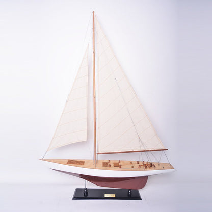 8" Unfinished Wood Hand Painted Model Boat HomeRoots
