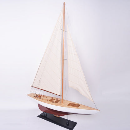 8" Unfinished Wood Hand Painted Model Boat HomeRoots