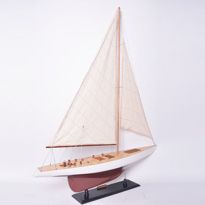 8" Unfinished Wood Hand Painted Model Boat HomeRoots
