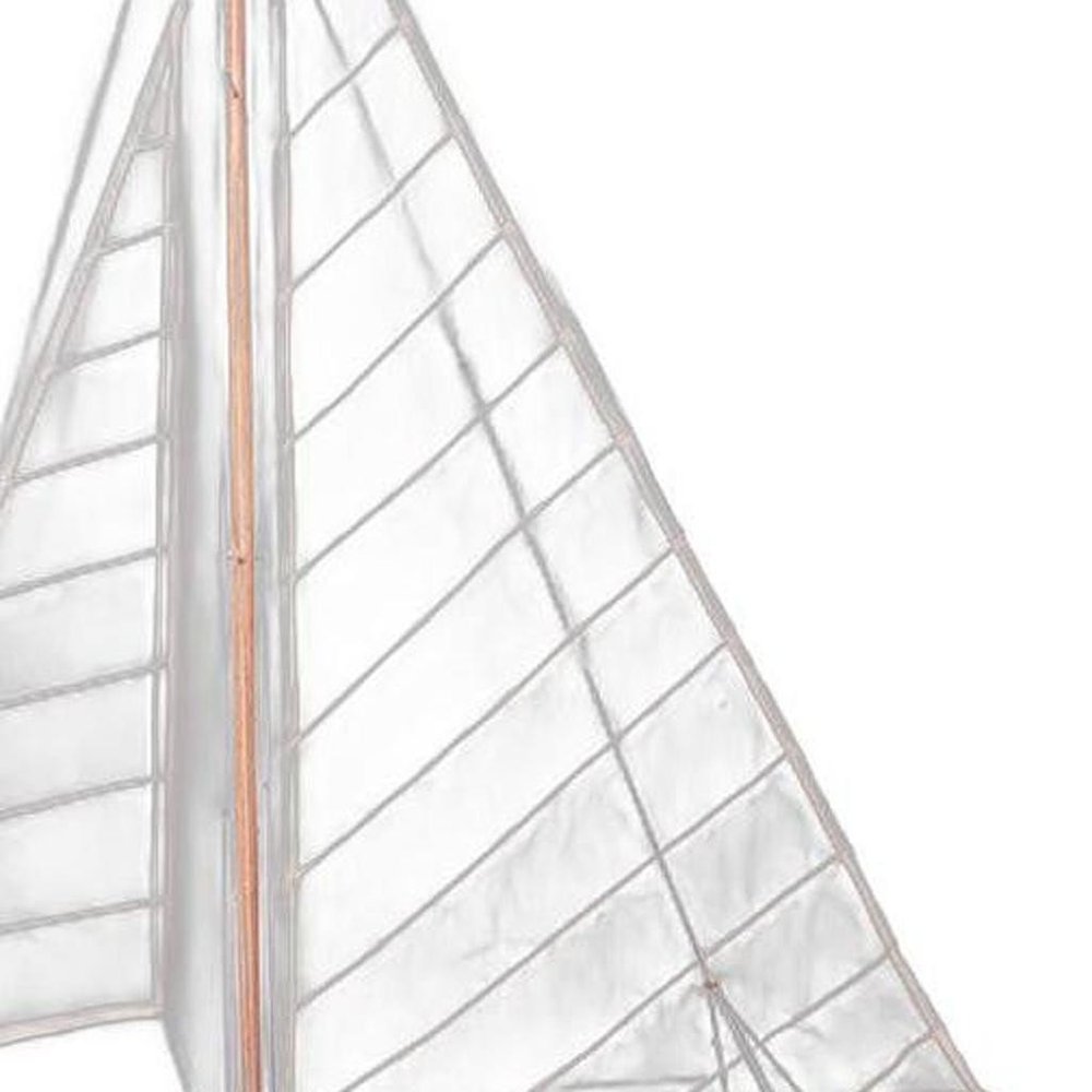 8" Unfinished Wood Hand Painted Model Boat HomeRoots