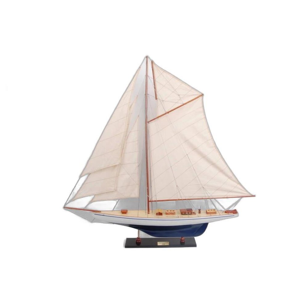 41" Unfinished Wood Hand Painted Model Boat HomeRoots