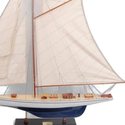 41" Unfinished Wood Hand Painted Model Boat HomeRoots