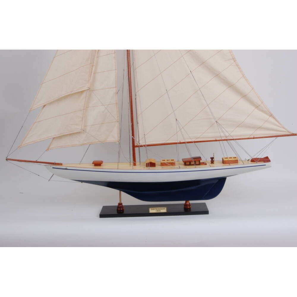 41" Unfinished Wood Hand Painted Model Boat HomeRoots