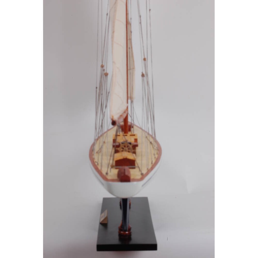 41" Unfinished Wood Hand Painted Model Boat HomeRoots