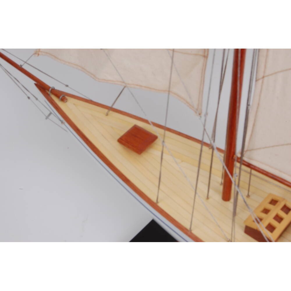 41" Unfinished Wood Hand Painted Model Boat HomeRoots