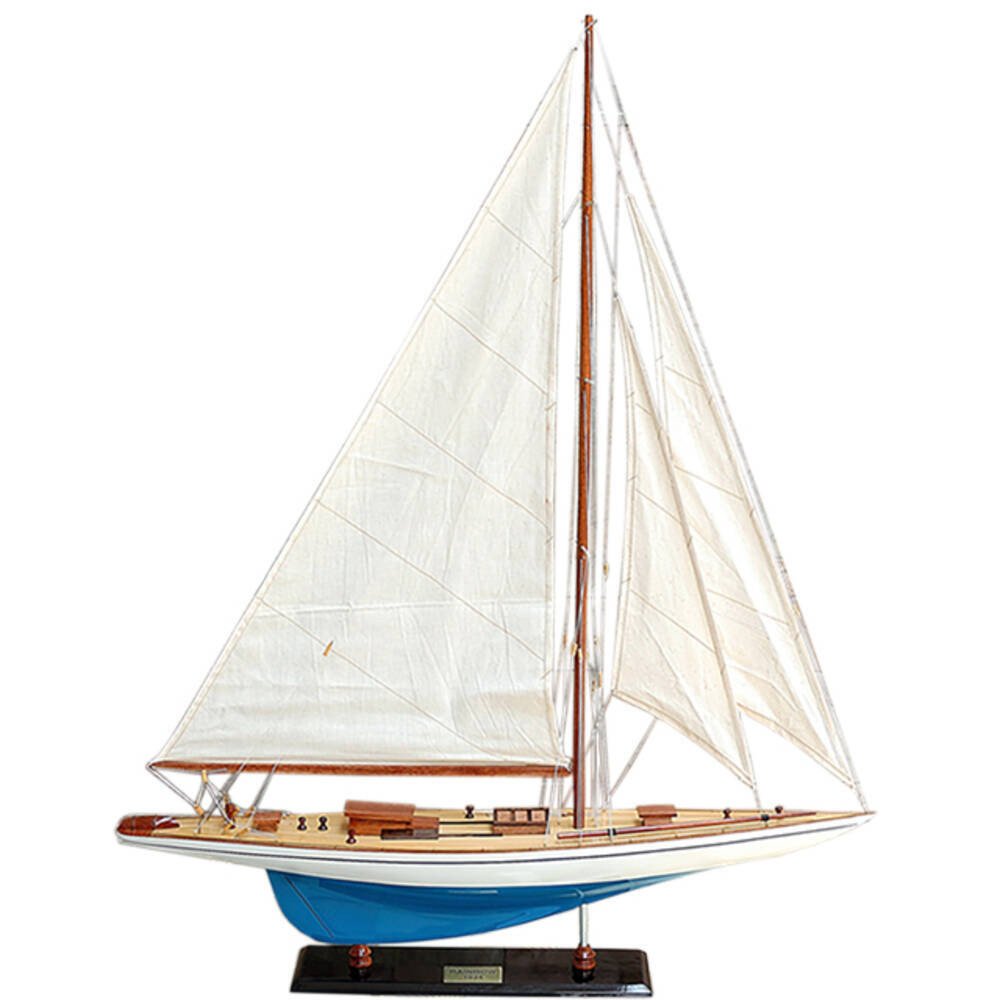 39" Unfinished Wood Hand Painted Model Boat HomeRoots