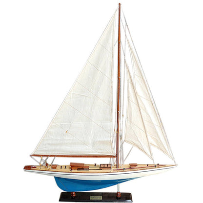 39" Unfinished Wood Hand Painted Model Boat HomeRoots