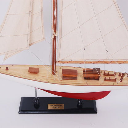 37" Unfinished Wood Hand Painted Model Boat HomeRoots