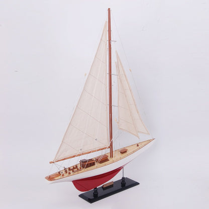 37" Unfinished Wood Hand Painted Model Boat HomeRoots