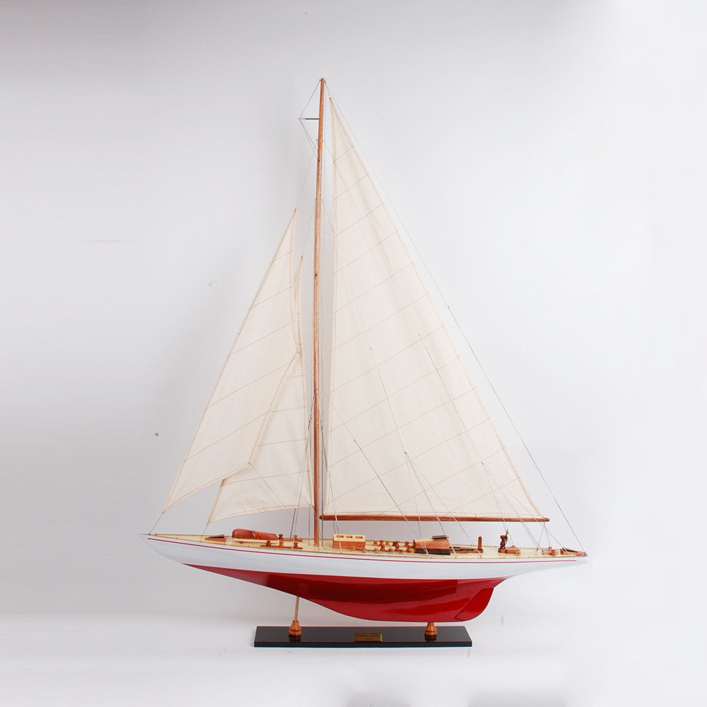 39" Unfinished Wood Hand Painted Model Boat HomeRoots