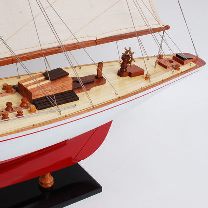 39" Unfinished Wood Hand Painted Model Boat HomeRoots