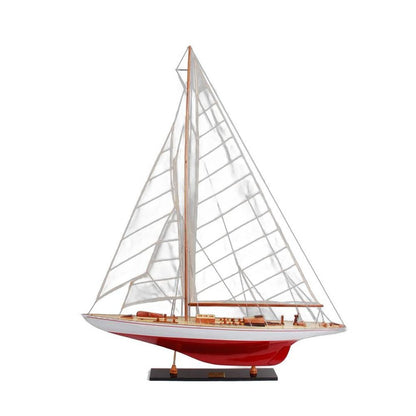 39" Unfinished Wood Hand Painted Model Boat HomeRoots