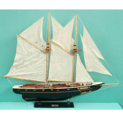 33" Unfinished Wood Hand Painted Model Boat HomeRoots